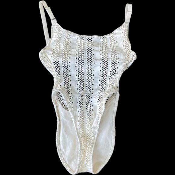One Of A Kind Vintage Moschino Crochet High Leg One Piece Vintage 1980’s Size - Picture 6 of 7